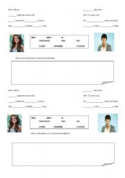 English Worksheet: Celebrities!