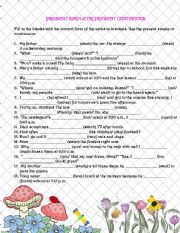 English Worksheet: PRESENT SIMPLE AND PRESENT CONTINUOUS