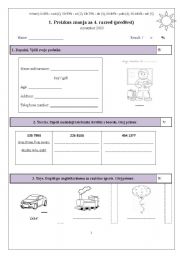 English worksheet: elementary test