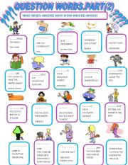 English Worksheet: QUESTION WORDS PART(2)