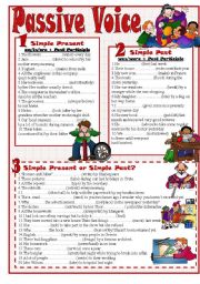 English Worksheet: Passive Voice(S.Present-S.Past)