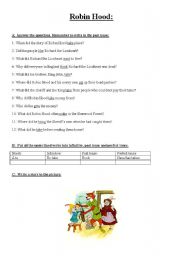 English Worksheet: Robin Hood