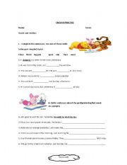 English Worksheet: SIMPLE PAST TENSE(REGULAR-IRREGULAR VERBS)