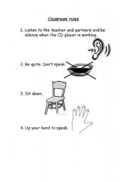 English Worksheet: Classroom rules