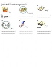 English worksheet: Can / Cant