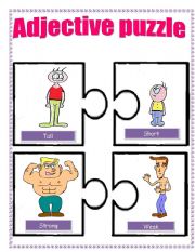English Worksheet: Adjective puzzle