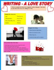 English Worksheet: A love story - Writing