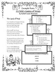 English Worksheet: Excerpts from 