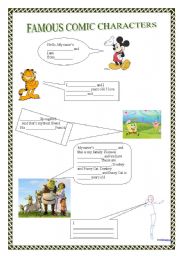 English worksheet: Famous Comis Characters