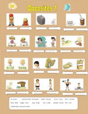 English Worksheet: Opposites 1/1