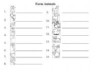 English Worksheet: Farm animals