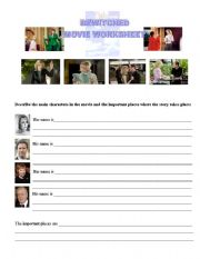 English worksheet: Bewitched Movie Worksheet