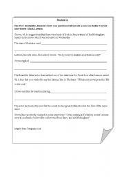 English worksheet: Reported speech -