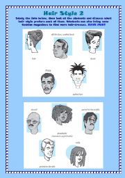 English Worksheet: Hair Style 2