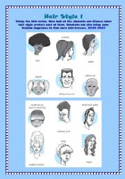 English Worksheet: Hair style 1