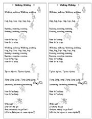 English worksheet: Walking Walking