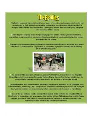 English Worksheet: The Beatles Reading + Activity