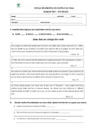 English Worksheet: Test 8th grade