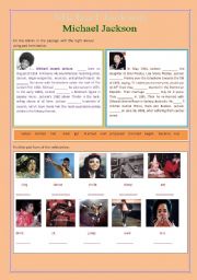 English Worksheet: MICHAEL JACKSON
