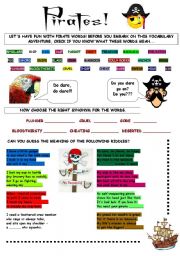 English Worksheet: PIRATE FUN