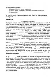 English Worksheet: Gap filling text about Gossip