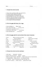 English Worksheet: Face2Face Pre_intermediate test
