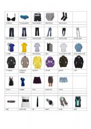 English Worksheet: Cloth vocabulary