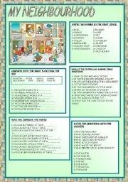 English Worksheet: MY NEIGHBOURHOOD