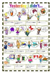 English Worksheet: Simple past of verbs - negative (11.06.10)