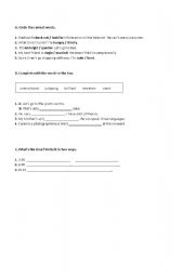 English worksheet: quiz