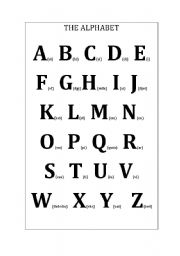 English Worksheet: THE ALPHABET WORKSHEET