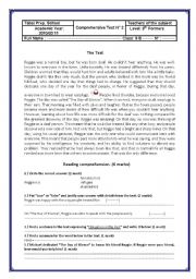 English Worksheet: A Test