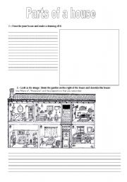 English Worksheet: Parts of a house