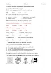 English worksheet: QUESTIONS FOR 8th GRADES FOR TURKISH TEACHERS