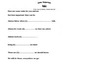 English Worksheet: Classroom rules a poem