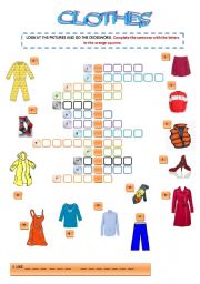 English Worksheet: CLOTHES