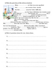 English Worksheet: Simple Past exercises