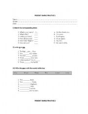 English worksheet: PRESENT SIMPLE PRACTICE