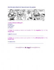 English worksheet: Simple Past with Fun
