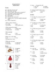 English worksheet: English Evaluation