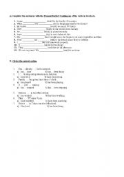 English worksheet: some verb tenses