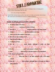 English Worksheet: STILL or ANYMORE