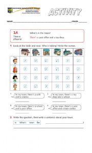 English worksheet: places