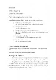 English worksheet: tense