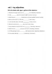 English Worksheet: Adjective 