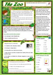 English Worksheet: The Zoo