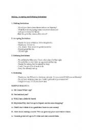 English Worksheet: Making invitation