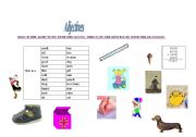 English worksheet: adjectives