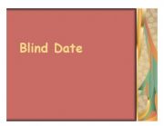 English Worksheet: Blind Dating