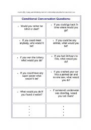 Second conditional conversation questions